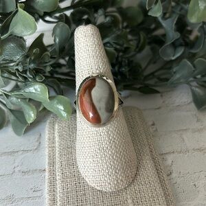 Polychrome Jasper Sterling Silver Ring Size: 10 NWOT